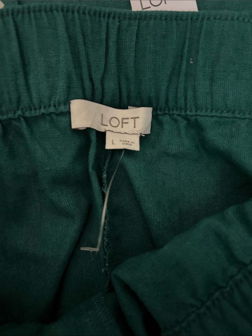 LOFT Emerald Green Embroidered Top - Picture 4 of 7